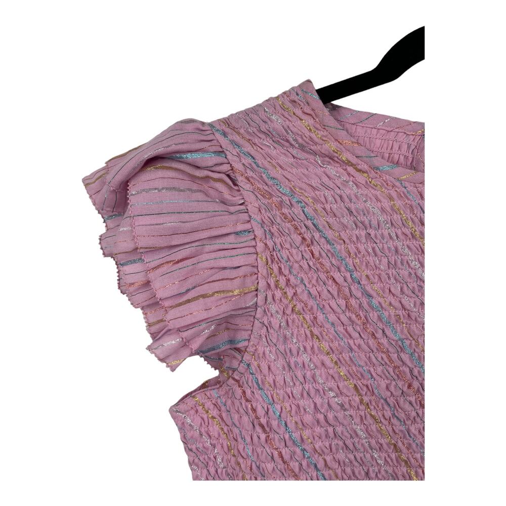 Saylor dress Zinnia A Line pink striped Large L - Picture 3 of 6